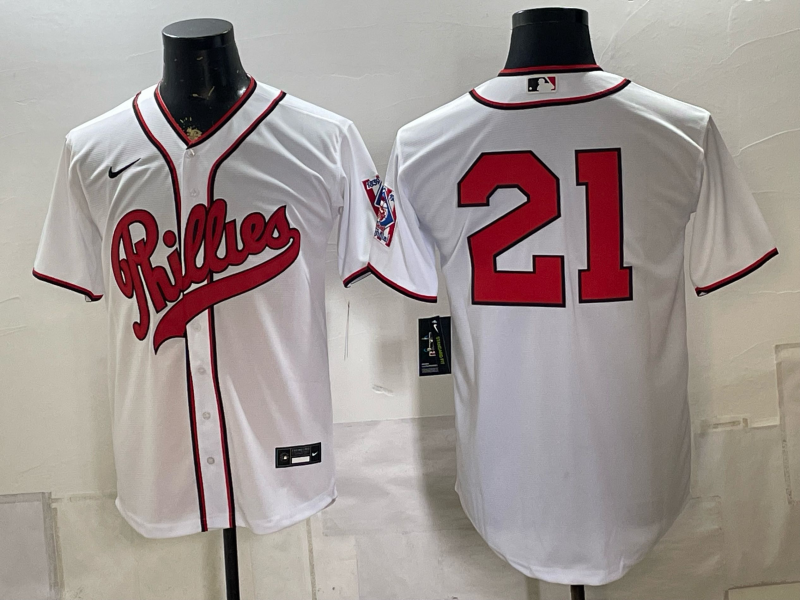 Men 2026 Philadelphia Phillies #21 white Game Nike MLB Jersey 082300->philadelphia phillies->MLB Jersey